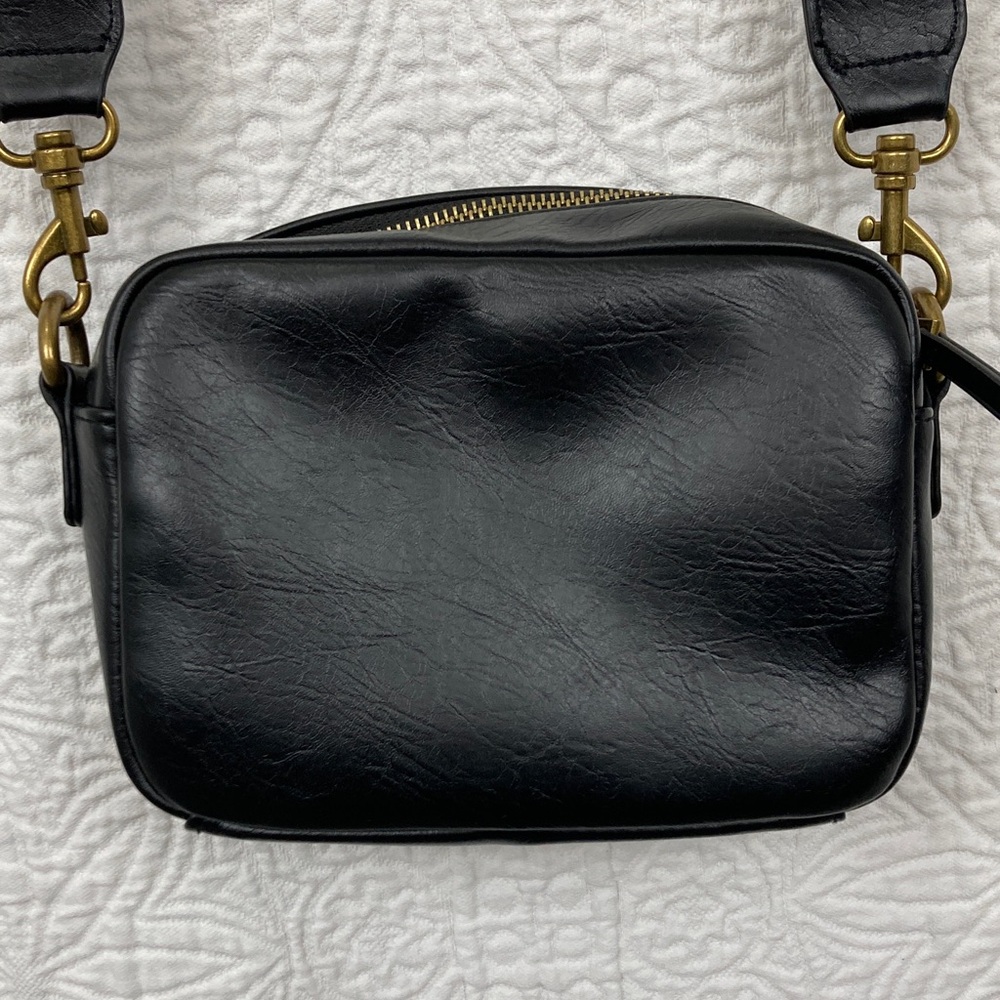 Universal Thread Checkered Black and Cream Crossbody Bag Faux Leather Cute 8 x 6 - Picture 2 of 12
